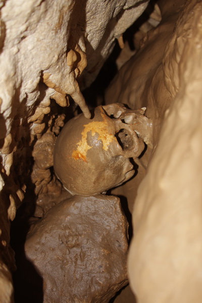 Череп в Кошачьей пещере