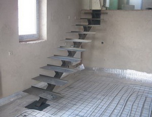 Лестница с одной тетивой